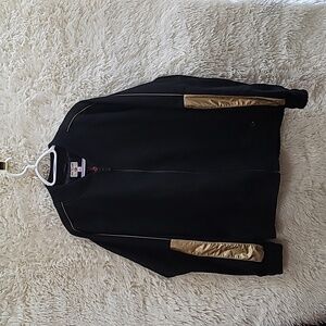 True Religion, Mens, Black and Gold Zip-Up Jacket